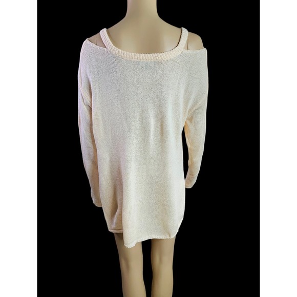 Cold Shoulder Sweater by BECOOL contemporary Creamsicle Color Long Sleeve Size M - Picture 7 of 10